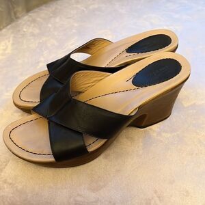 Dansko Leather Wedge Sandals Sz 8 39 EUC
